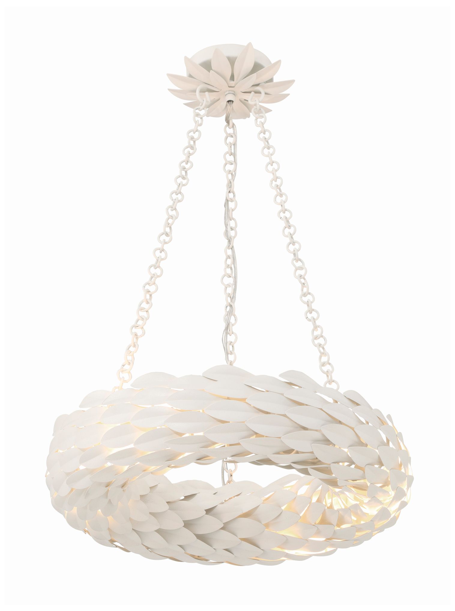 Crystorama Broche 18'' LED Matte White Chandelier