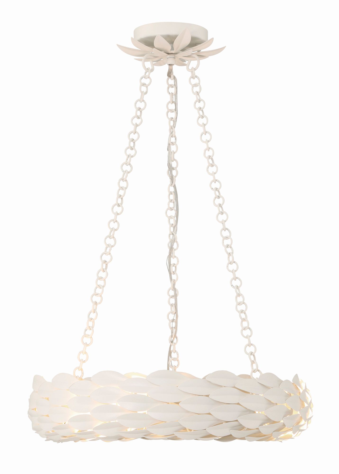 Image 2 Crystorama Broche 18'' LED Matte White Chandelier more views