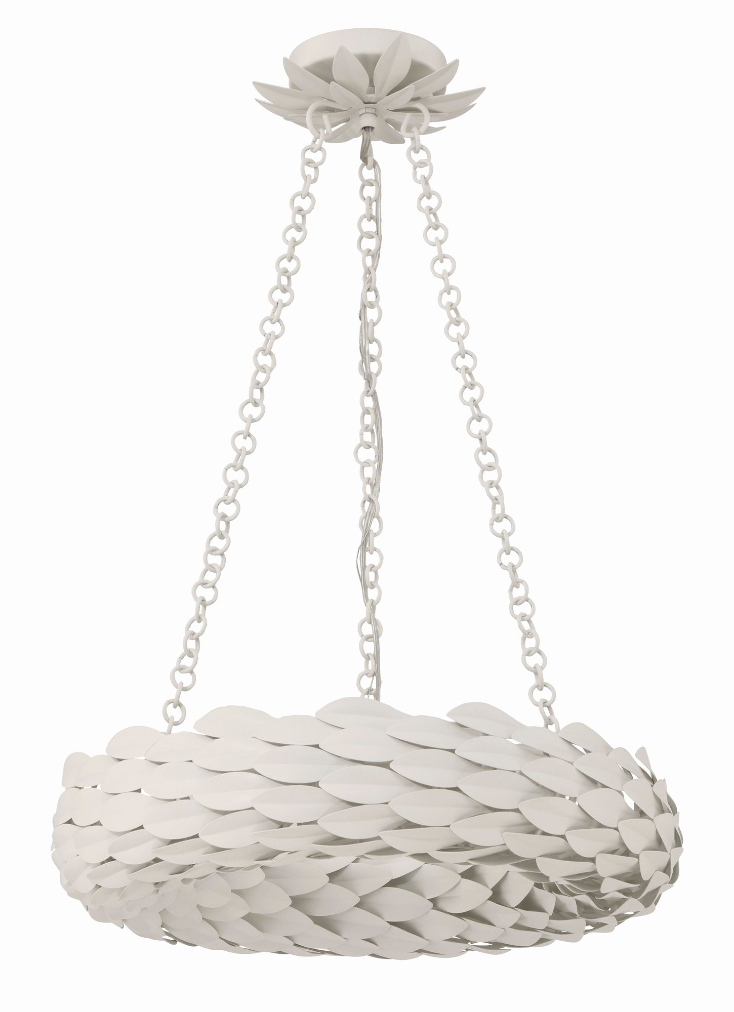 Image 3 Crystorama Broche 18'' LED Matte White Chandelier more views