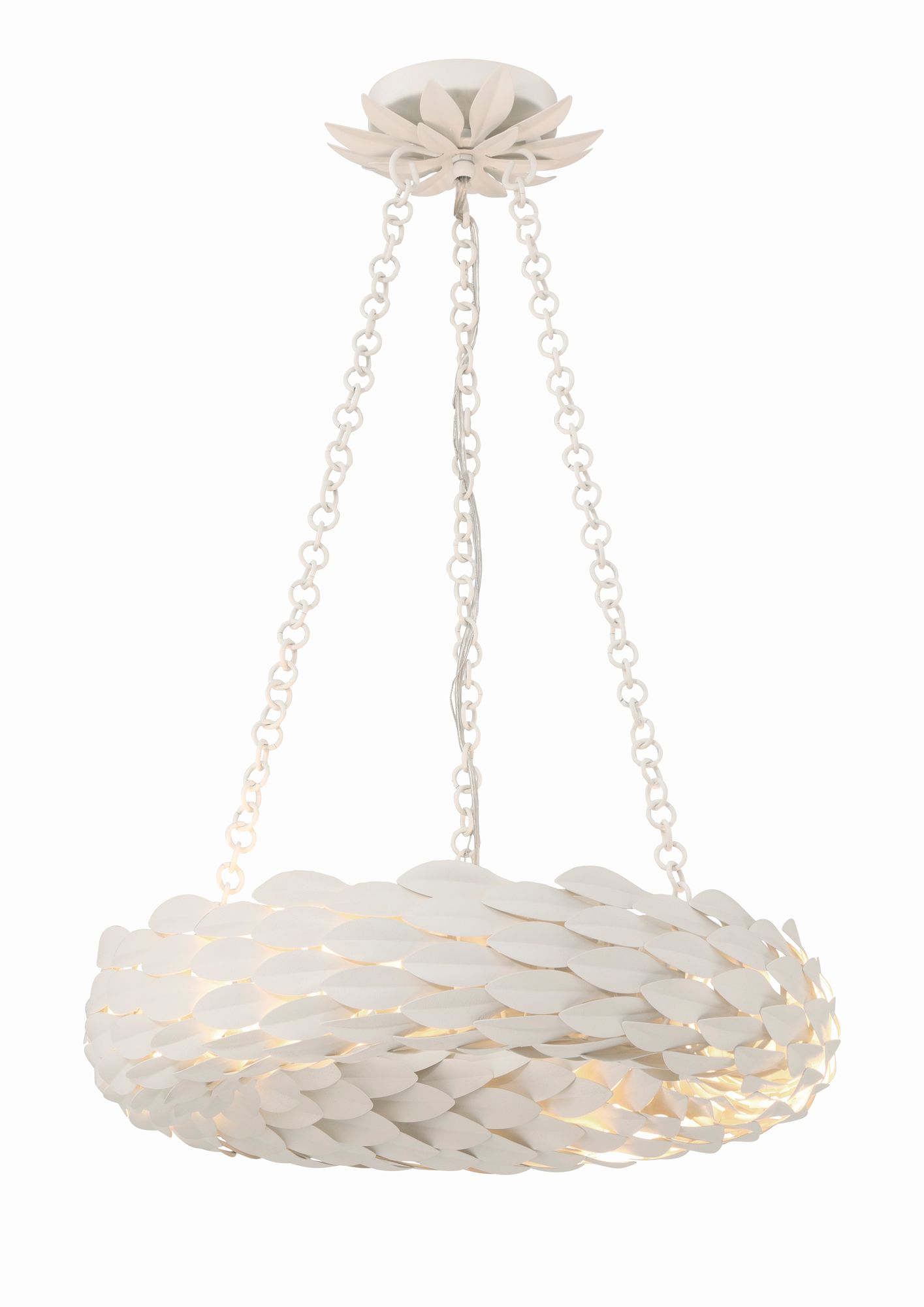 Image 4 Crystorama Broche 18'' LED Matte White Chandelier more views