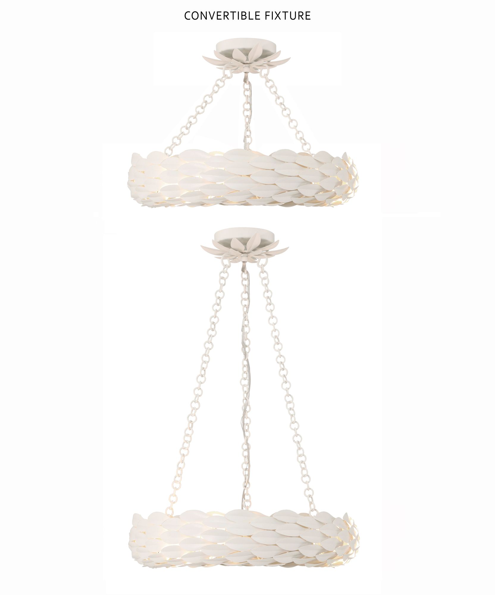 Image 5 Crystorama Broche 18'' LED Matte White Chandelier more views