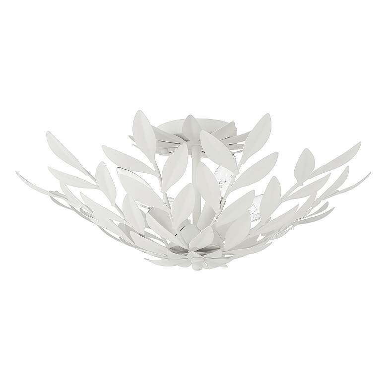 Image 3 Crystorama Broche 20 3/4" Wide 4-Light White Finisg Semi Flush Mount more views