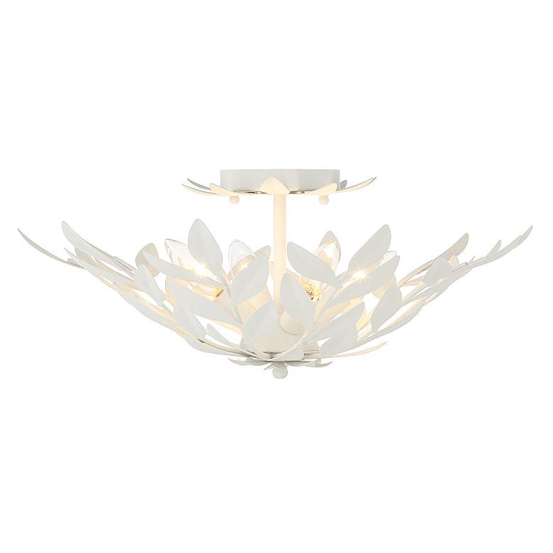 Image 4 Crystorama Broche 20 3/4" Wide 4-Light White Finisg Semi Flush Mount more views