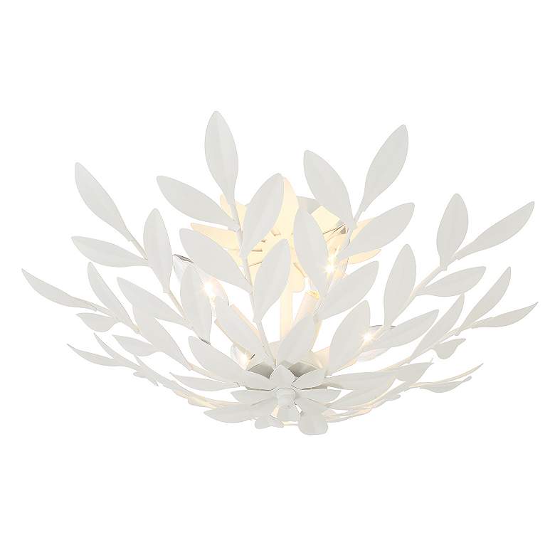 Image 5 Crystorama Broche 20 3/4" Wide 4-Light White Finisg Semi Flush Mount more views