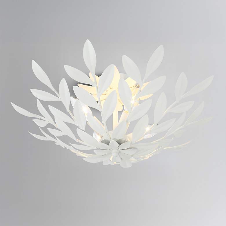 Image 7 Crystorama Broche 20 3/4" Wide 4-Light White Finisg Semi Flush Mount more views