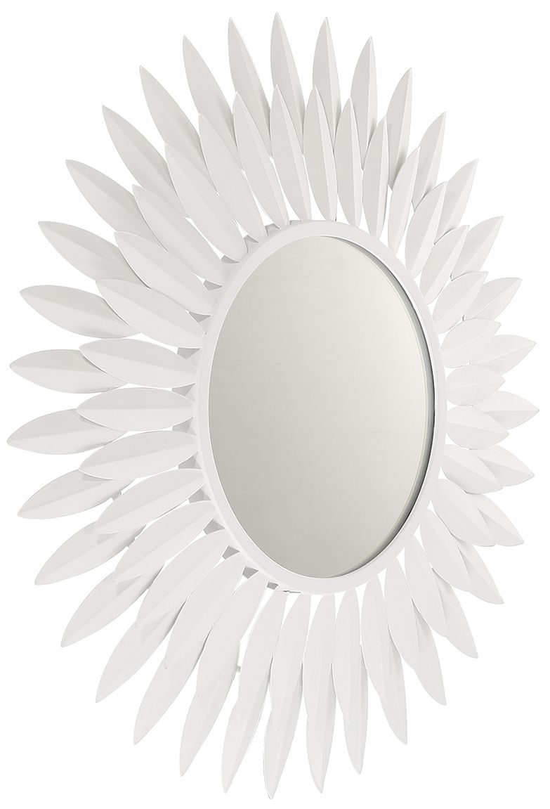 Image 3 Crystorama Broche 20'' Matte White Mirror more views