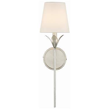Crystorama Broche 21" High Antique Silver Wall Sconce
