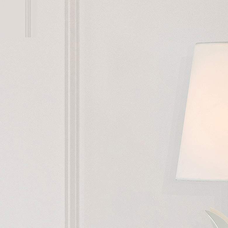 Image 7 Crystorama Broche 21" High 2-Shade Matte White Wall Sconce more views