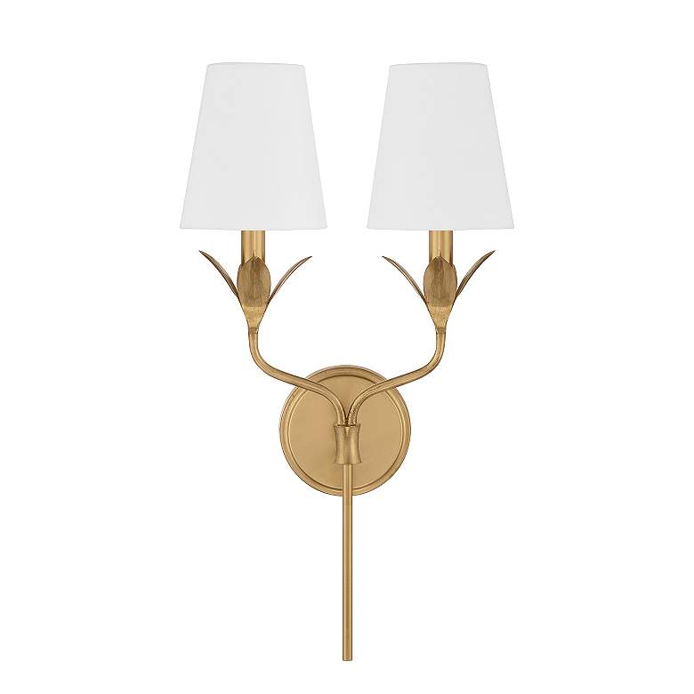 Image 3 Crystorama Broche 21" High Antique Gold 2-Light Wall Sconce more views