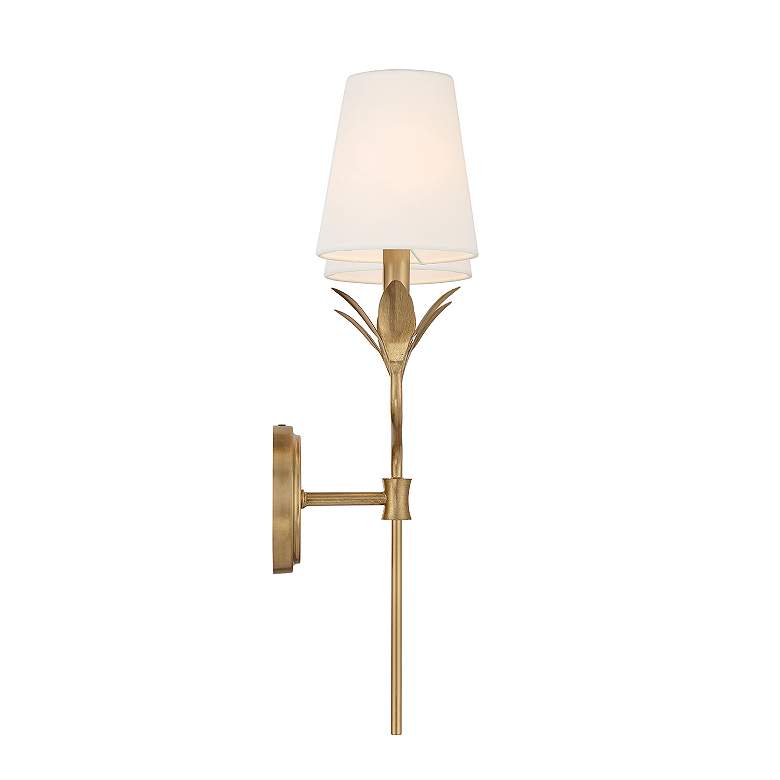 Image 5 Crystorama Broche 21" High Antique Gold 2-Light Wall Sconce more views