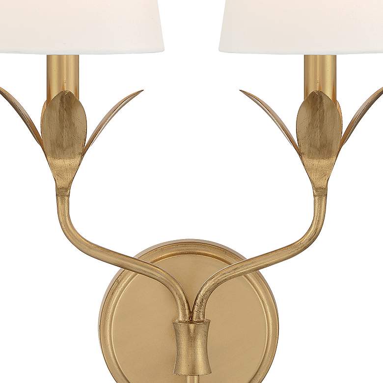 Image 6 Crystorama Broche 21" High Antique Gold 2-Light Wall Sconce more views