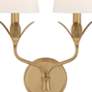 6_Crystorama Broche 21" High Antique Gold 2-Light Wall Sconce more views