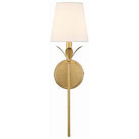 Image2 of Crystorama Broche 21" High Antique Gold Wall Sconce