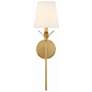 Thumbnail2 of Crystorama Broche 21" High Antique Gold Wall Sconce