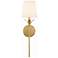 Crystorama Broche 21" High Antique Gold Wall Sconce