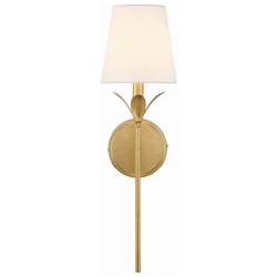 Crystorama Broche 21" High Antique Gold Wall Sconce
