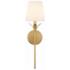 Crystorama Broche 21" High Antique Gold Wall Sconce