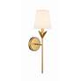 Thumbnail3 of Crystorama Broche 21" High Antique Gold Wall Sconce more views