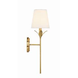Image5 of Crystorama Broche 21" High Antique Gold Wall Sconce more views
