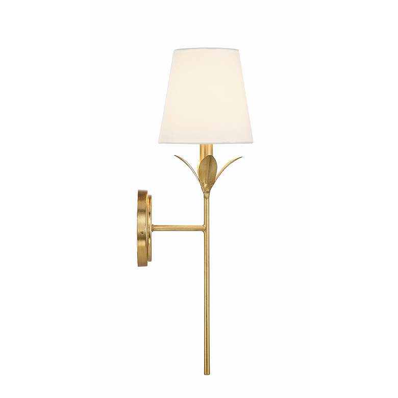 Image 5 Crystorama Broche 21" High Antique Gold Wall Sconce more views