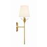 5_Crystorama Broche 21" High Antique Gold Wall Sconce more views