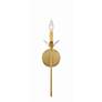 Crystorama Broche 21" High Antique Gold Wall Sconce