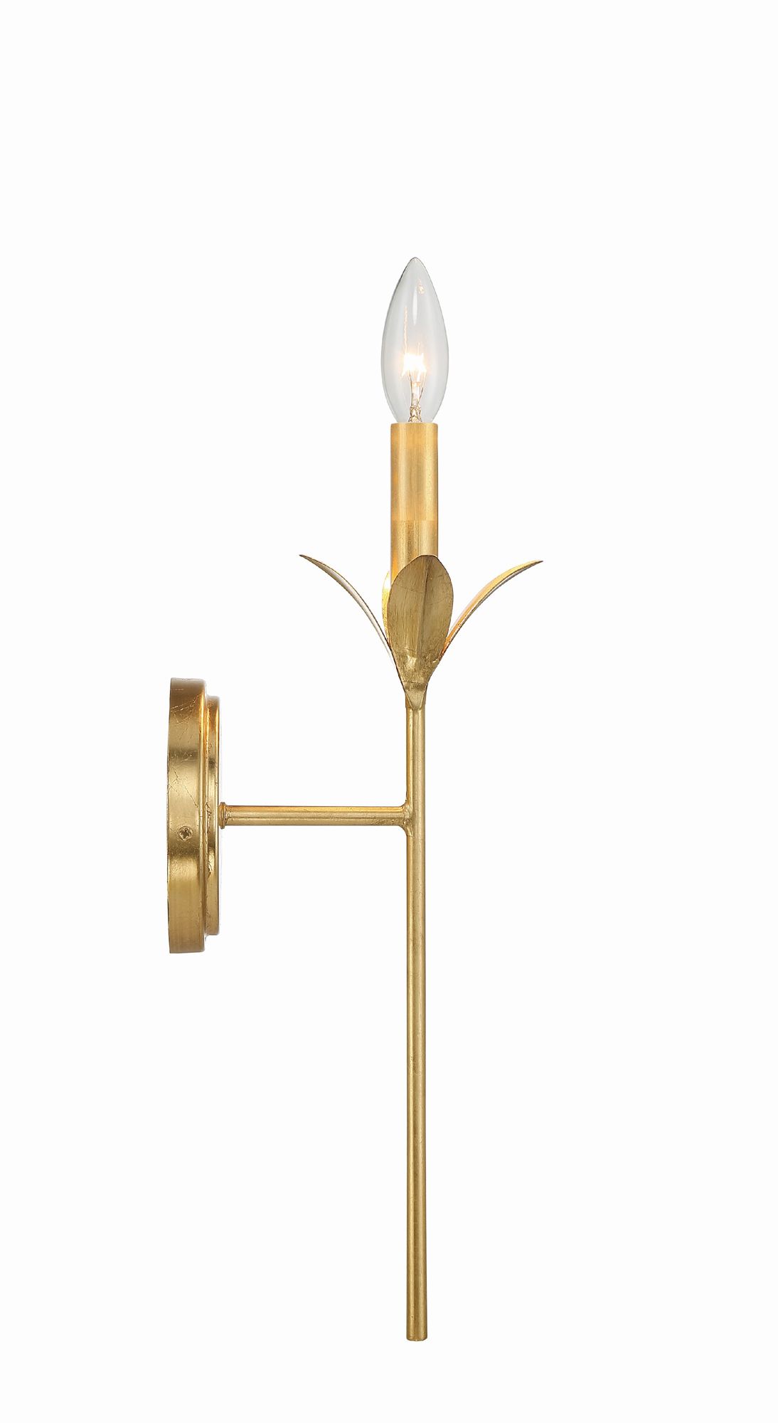 Crystorama Broche 21" High Antique Gold Wall Sconce