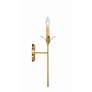 Crystorama Broche 21" High Antique Gold Wall Sconce
