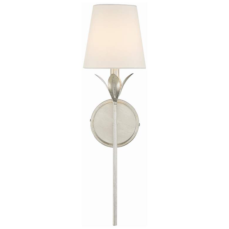 Image 1 Crystorama Broche 21" High Antique Silver Wall Sconce