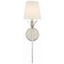 1_Crystorama Broche 21" High Antique Silver Wall Sconce