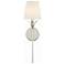 Crystorama Broche 21" High Antique Silver Wall Sconce