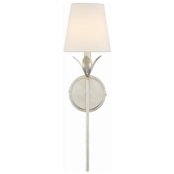Crystorama Broche 21" High Antique Silver Wall Sconce