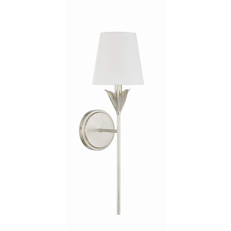 Image 3 Crystorama Broche 21" High Antique Silver Wall Sconce more views