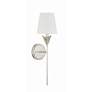 3_Crystorama Broche 21" High Antique Silver Wall Sconce more views