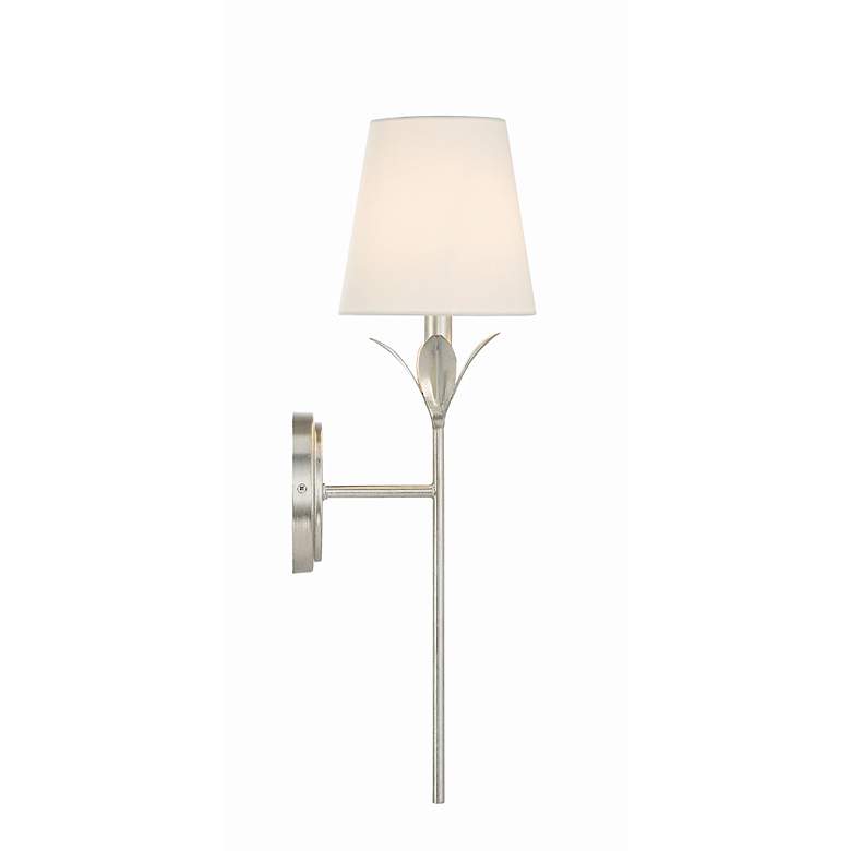 Image 4 Crystorama Broche 21" High Antique Silver Wall Sconce more views