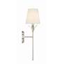 4_Crystorama Broche 21" High Antique Silver Wall Sconce more views
