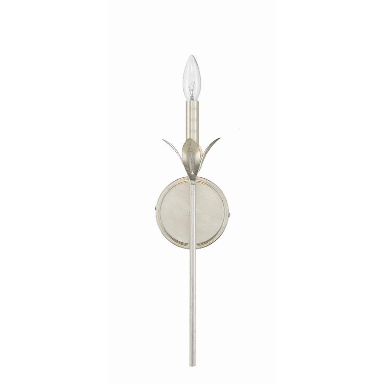 Image 6 Crystorama Broche 21" High Antique Silver Wall Sconce more views