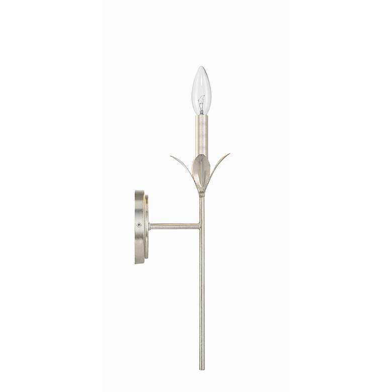 Image 7 Crystorama Broche 21" High Antique Silver Wall Sconce more views