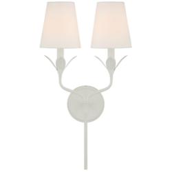 Crystorama Broche 21" High Matte White 2-Light Wall Sconce
