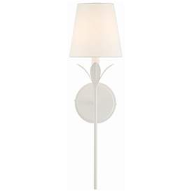 Image1 of Crystorama Broche 21" High Matte White Wall Sconce