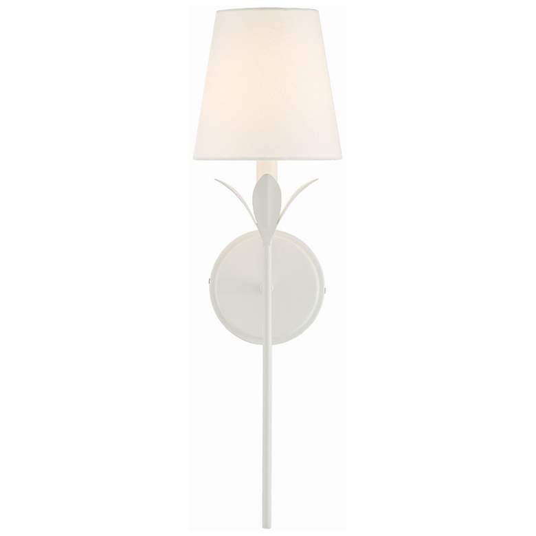 Image 1 Crystorama Broche 21" High Matte White Wall Sconce