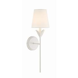 Image2 of Crystorama Broche 21" High Matte White Wall Sconce more views