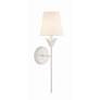 Thumbnail2 of Crystorama Broche 21" High Matte White Wall Sconce more views