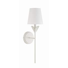 Image3 of Crystorama Broche 21" High Matte White Wall Sconce more views