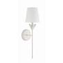 Thumbnail3 of Crystorama Broche 21" High Matte White Wall Sconce more views