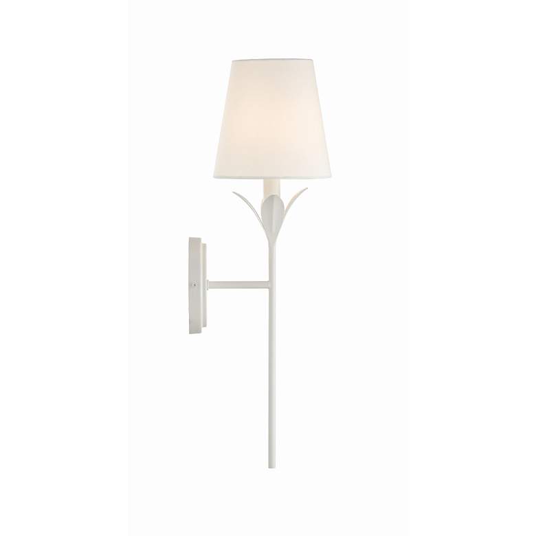 Image 4 Crystorama Broche 21" High Matte White Wall Sconce more views