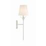 Thumbnail4 of Crystorama Broche 21" High Matte White Wall Sconce more views