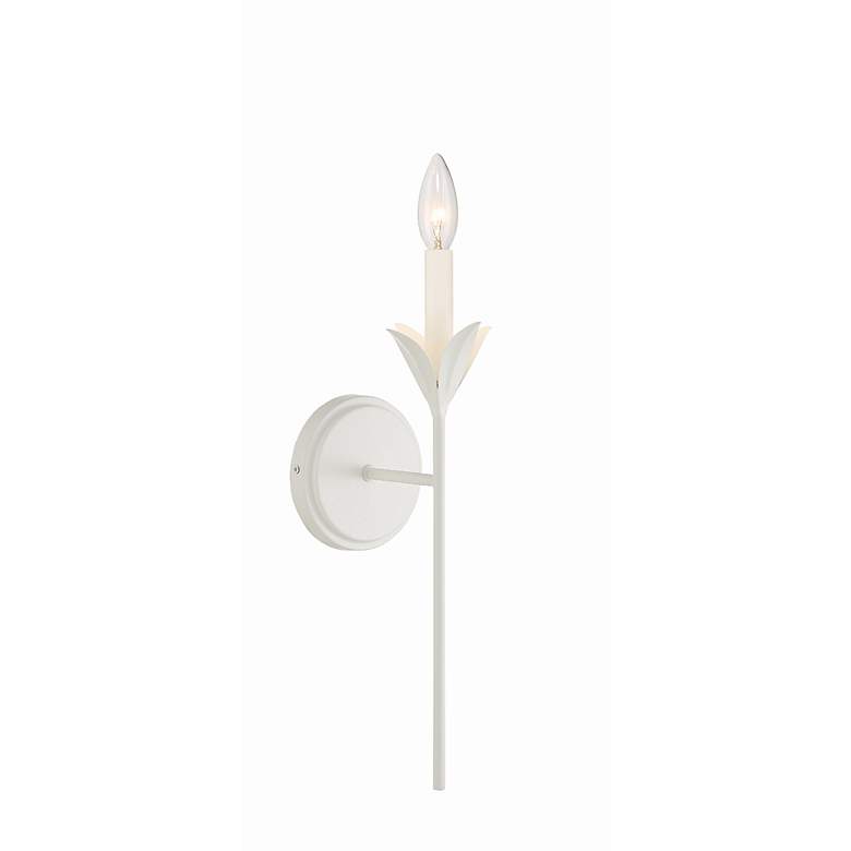 Image 6 Crystorama Broche 21" High Matte White Wall Sconce more views
