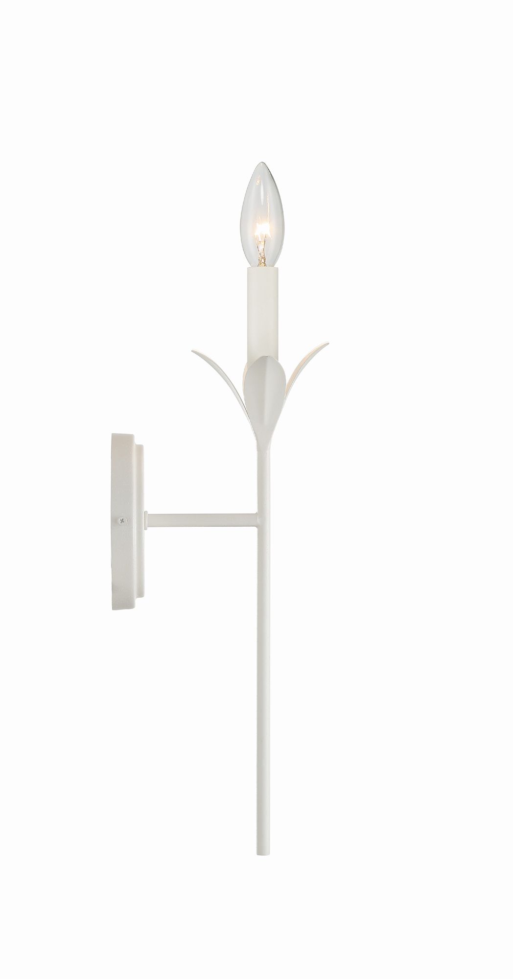 Crystorama Broche 21" High Matte White Wall Sconce
