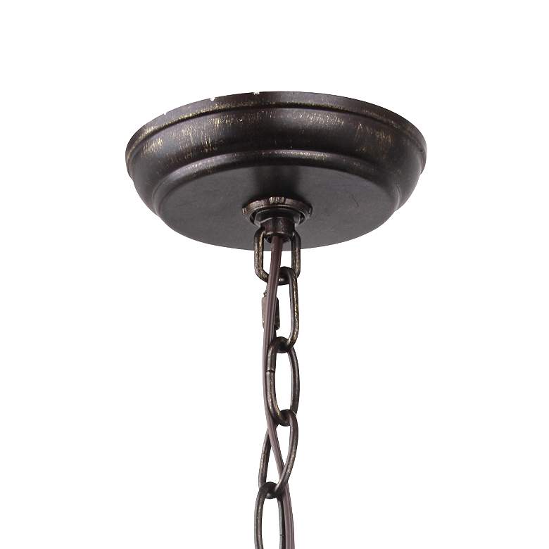 Image 5 Crystorama Broche 21 inch Wide English Bronze Leaf and Vine Orb Chandelier more views